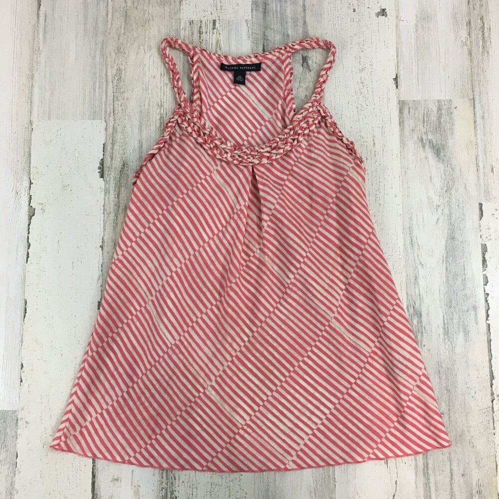 Banana Republic Womens XS 100% Silk Tank Top Pink Vtg EUC